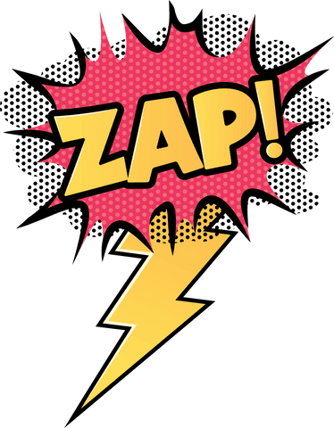Colorful Comic Book 'Zap' Text with Lightning Bolt and Transparent Background - Download Free Stock Videos Pikwizard.com
