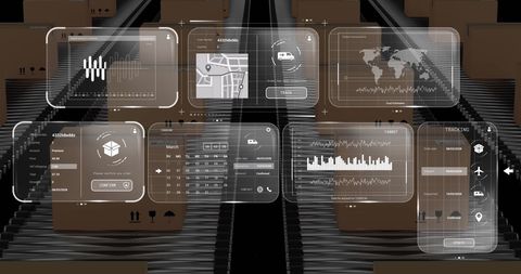 Digital Logistics Tracking on Conveyor - Download Free Stock Images Pikwizard.com