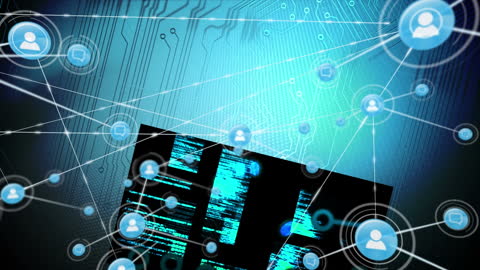 Digital Network Connection and Data Flow Visualization
