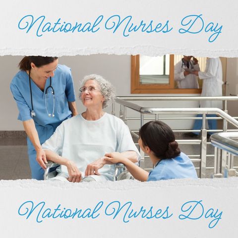 Celebrating national nurses day with caring medical staff