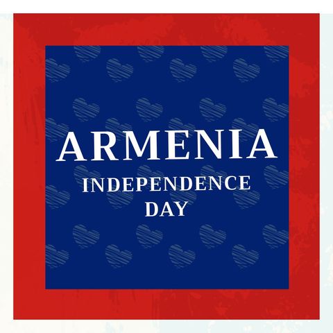 Armenia Independence Day Celebration Banner with Heart Symbols - Download Free Stock Templates Pikwizard.com