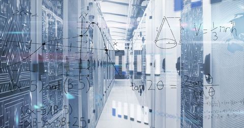 Digital Data Overlapped in Modern Data Center Atmosphere - Download Free Stock Images Pikwizard.com