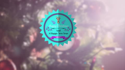 Festive Christmas and New Year Greetings Animation with Decorations