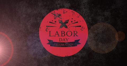 Vibrant Labor Day Celebration Graphic with Patriotic Design