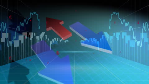 Dynamic Financial Data with Arrows in Cinematic Style