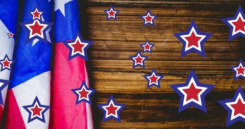 Patriotic American Flag Stars on Rustic Wooden Surface - Download Free Stock Images Pikwizard.com