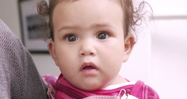 Adorable Baby Expressing Curiosity With Wide Eyes - Download Free Stock Images Pikwizard.com