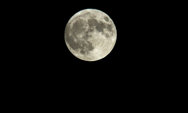 Full Moon in Clear Night Sky - Download Free Stock Photos Pikwizard.com