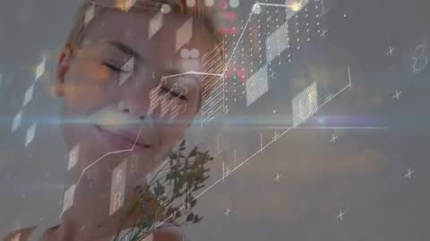 Woman Empowering Visualization with Rising Data Graph