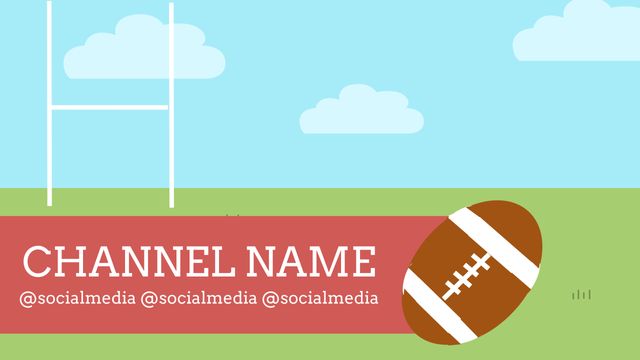 Football-Themed Template Featuring Goalposts for Dynamic Social Media Updates - Download Free Stock Templates Pikwizard.com