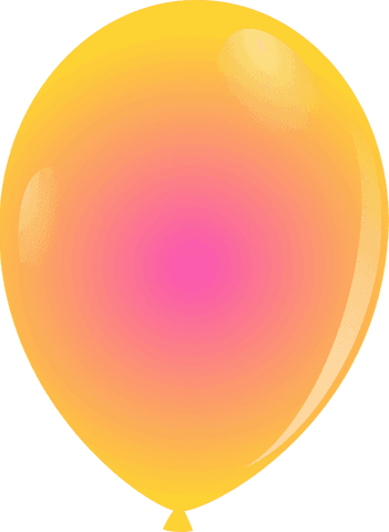 Transparent gradient balloon with glossy highlights