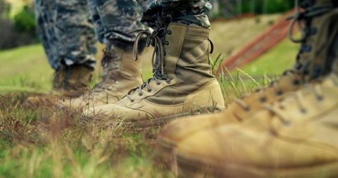 Military Soldiers Standing in Line at Boot Camp - Download Free Stock Images Pikwizard.com