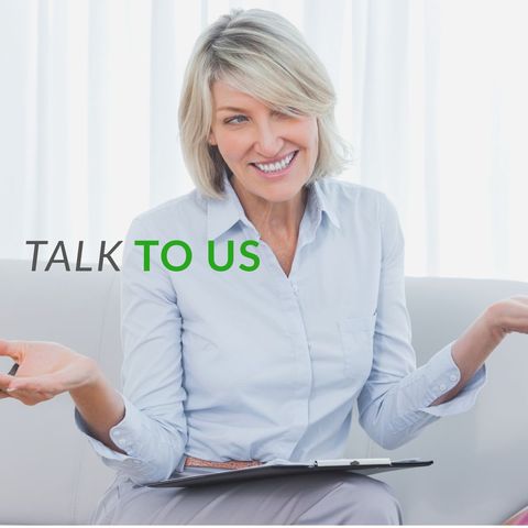 Happy counselor promoting open communication and support