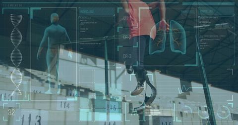 Dynamic Digital Interface with Para Athlete Visuals - Download Free Stock Images Pikwizard.com