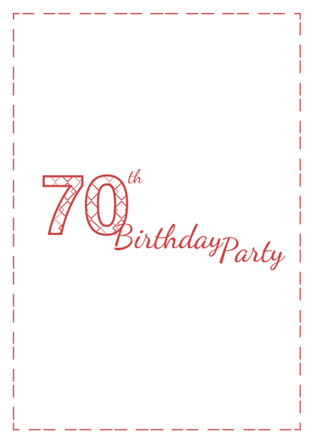 Red 70th Birthday Party Digital Transparent Card - Download Free Stock Videos Pikwizard.com