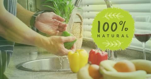 Natural Cooking in Kitchen with Organic Ingredients