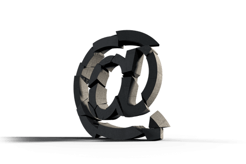 transparent 3d broken at sign symbol with shadows - Download Free Stock Videos Pikwizard.com