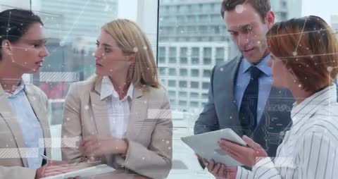 Business Team Analyzing Digital Data for Collaborative Decision Making