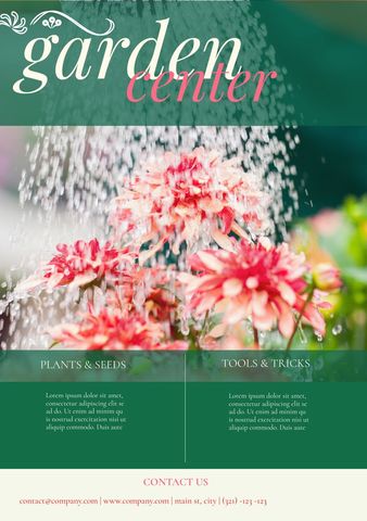 Vibrant Garden Blooms Under Refreshing Waterfall - Download Free Stock Templates Pikwizard.com