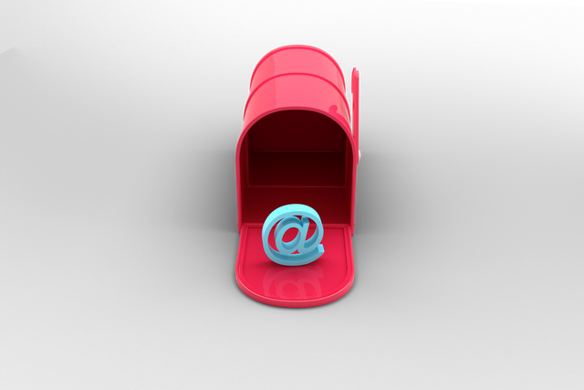 Pink Mailbox with Blue At Symbol on Transparent Background isolated in Digital Vector - Download Free Stock Videos Pikwizard.com