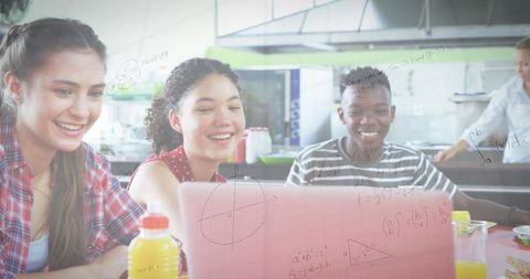 Students engaging in collaborative online learning