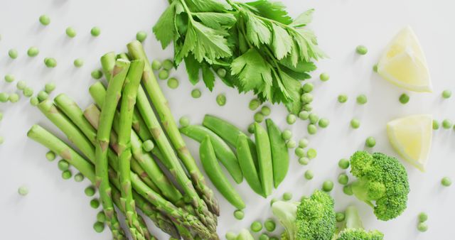 Image of close up of fresh green vegetables on white background - Download Free Stock Photos Pikwizard.com