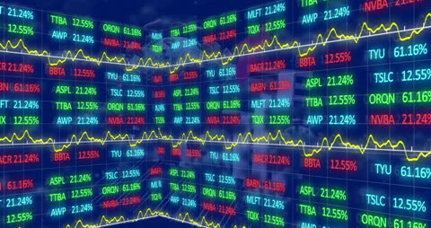 Digital Financial Data Display with Viral Background Concepts