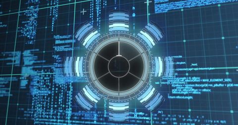 Futuristic Radar Interface with Digital Data Streams - Download Free Stock Images Pikwizard.com
