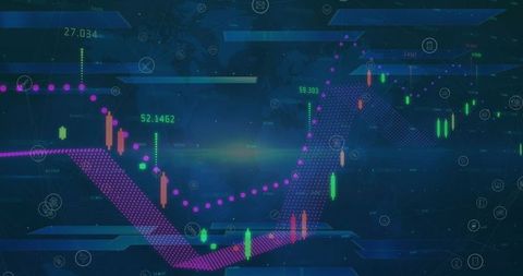 Futuristic Digital Data Visualization with Statistical Graphs - Download Free Stock Images Pikwizard.com