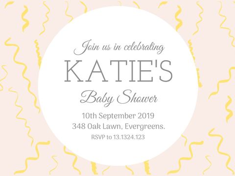 pastel baby shower invitation design with elegant typography - Download Free Stock Templates Pikwizard.com