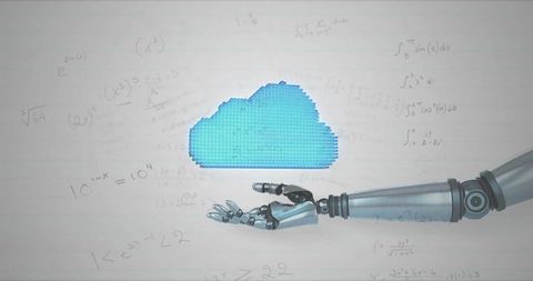 Robotic Arm Reaching for Digital Cloud and Equations