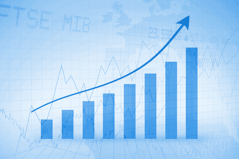 blue financial growth chart with rising arrow illustrating investment success - Download Free Stock Videos Pikwizard.com