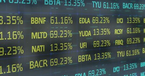 stock market trading screen with numeric display for financial analysis - Download Free Stock Images Pikwizard.com