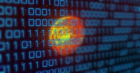 Binary Code Overlaying Glowing Planet Representing Data Transfer in Space - Download Free Stock Images Pikwizard.com