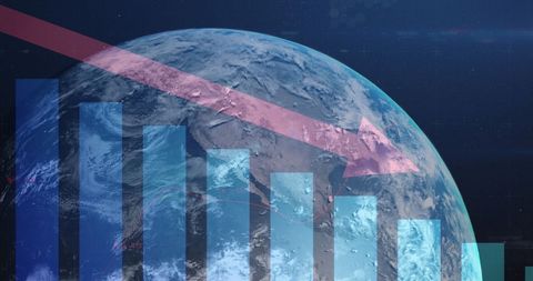 Global economic downward trends visualization