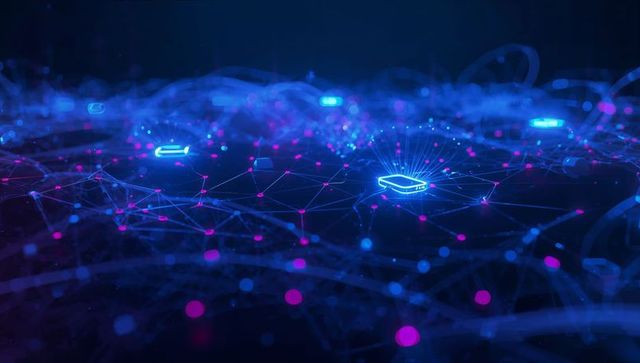 Futuristic Cyber Network with Connected Microchips