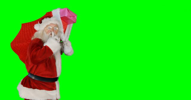 Santa Claus Carrying Gift Bag with Green Screen Background - Download Free Stock Images Pikwizard.com
