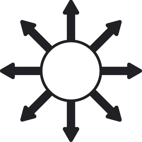 Vector Circle with Eight Black Arrows on Transparent BG - Download Free Stock Videos Pikwizard.com