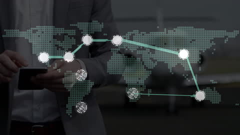 Global Business Connectivity with Network Technology Concept
