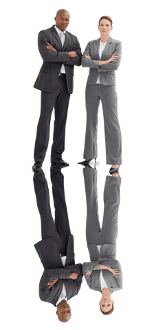 Business Professionals Standing in Confident Pose on Transparent Background - Download Free Stock Videos Pikwizard.com