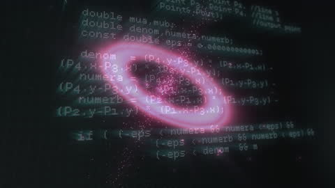 Futuristic Digital Interface with Pink Data Processing