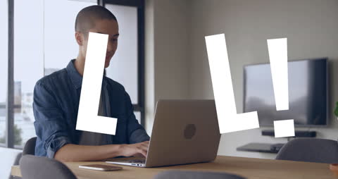 Man Working on Laptop in Bright Room Smiling