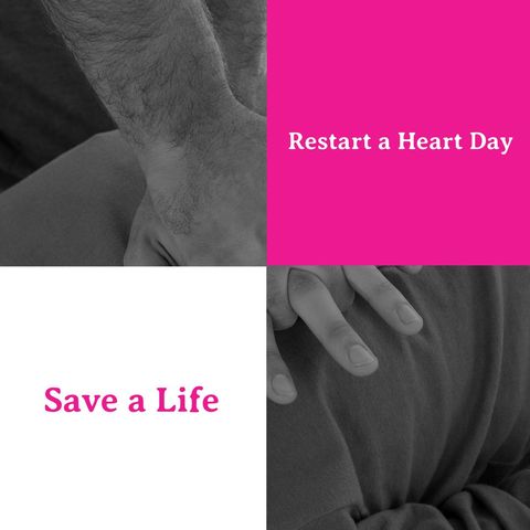 Hands Performing CPR for Restart a Heart Day Initiative - Download Free Stock Templates Pikwizard.com