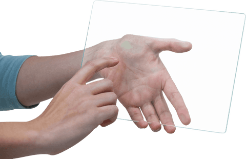 Businesswoman Hands Holding Transparent Tablet Interface - Download Free Stock Videos Pikwizard.com