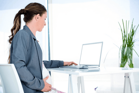 Transparent Concept of Pregnant Businesswoman Using Laptop in Modern Office - Download Free Stock Videos Pikwizard.com