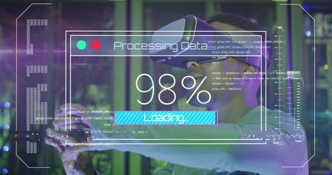 IT Engineer Using VR with Data Processing Overlay - Download Free Stock Images Pikwizard.com