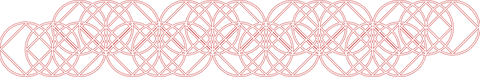 Complex red geometric pattern on transparent background