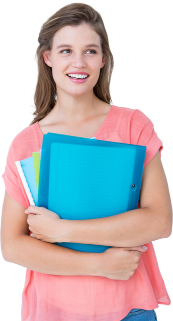 Smiling Student with Transparent Background Holding Folders - Download Free Stock Videos Pikwizard.com