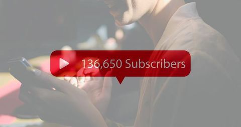 Social Media Growth Milestone with Smartphone