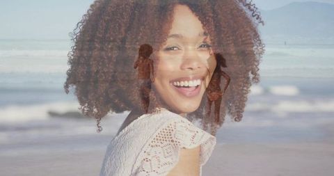 Joyful Moment with Family on Sunlit Beach